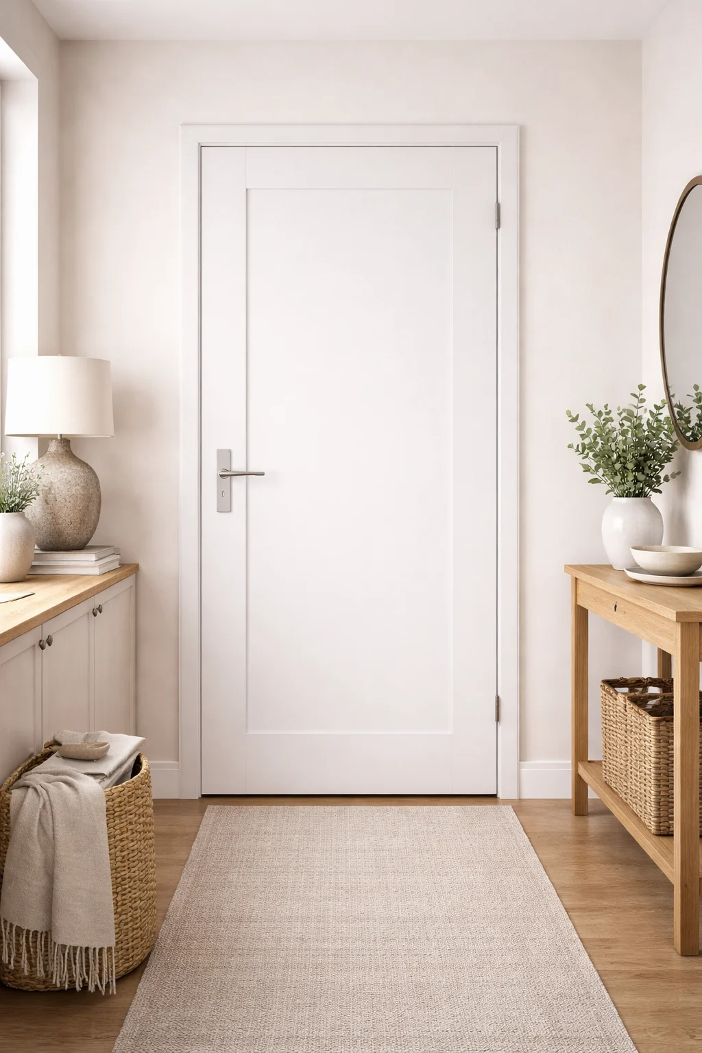 Minimalistisk eikedør